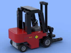 Der Gabelstapler auf Lego® steinen