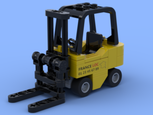 Le petit chariot élévateur réalisé en briques Lego®