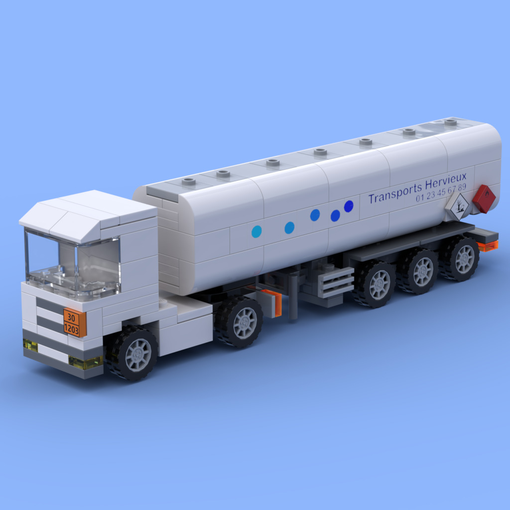 The tank semi trailer in Lego bricks