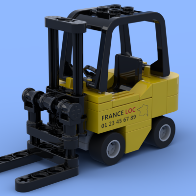 Le petit chariot élévateur réalisé en briques Lego®