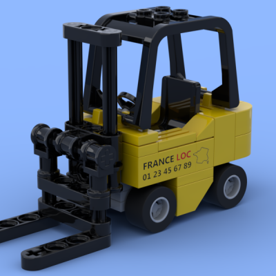 The small fork lift truck made of Lego® bricks